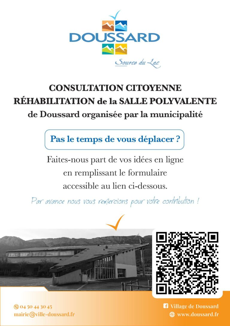 Affiche A4 QrCode salle poly-consultation citoyenne