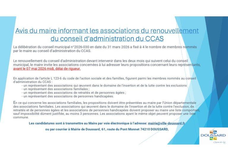 Avis du Maire CCAS 2026